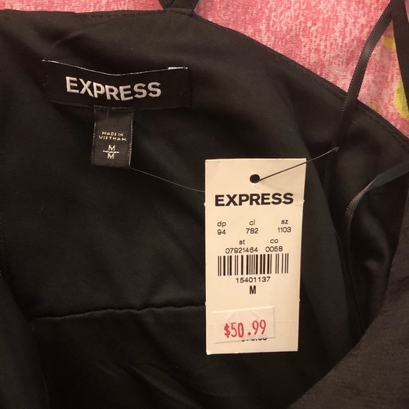 Express Black Stappy Dress with Cut Outs, Size M - Picture 4 of 4